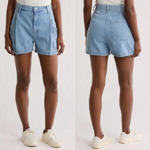Etica Max Pleated Shorts Size 25 NWT Ethereal Blue